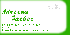 adrienn hacker business card